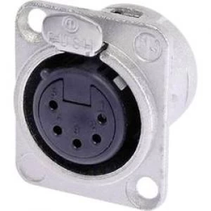 Image of XLR connector Sleeve socket straight pins Number of pins 5 Silver Neutrik NC5FD L 1