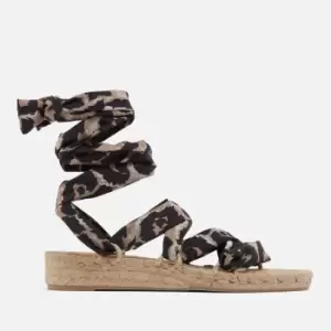 image of Castaner x Diane Von Furstenberg Womens Paloma Chiffon Espadrille Sandals - UK 4