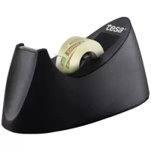 image of tesa Easy Cut Curve + tesafilm transparent 53918-00000-00 Desk tape dispenser Black (L x W) 33 m x 19mm 1 Set