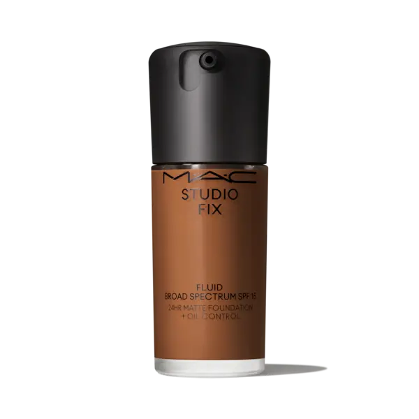 Image of MAC Studio Fix Fluid SPF 15 Foundation - NC55 - Soft-Matte Finish - 24hr Medium-To-Full Coverage - 30ml - MAC Cosmetics