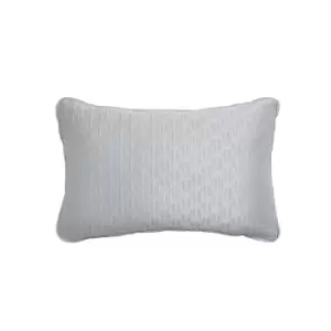 Image of Ted Baker T Quilted Cushion 60cm x 40cm, Silver