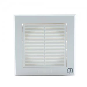 image of Greenbrook 4" 100mm Fixed Grill Vent - White