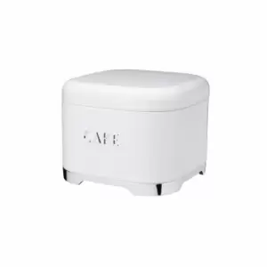 image of KitchenCraft Lovello Textured Steel Cake Tin - Ice White