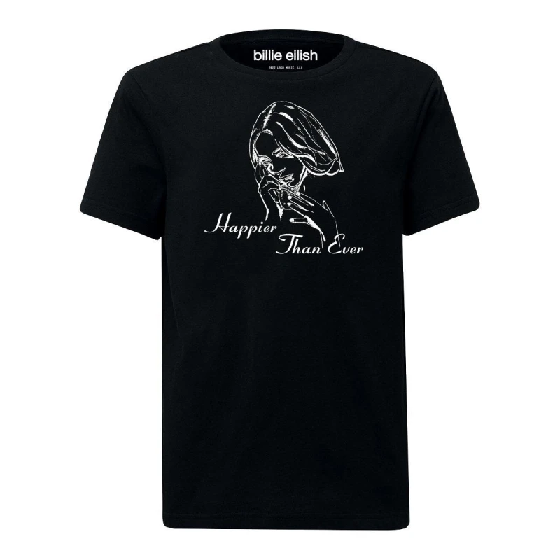 Image of Amplified Amplified Men Happier Than Ever Billie Eilish T-Shirt in Black Size: X-Small Black XS Male 5063238002111