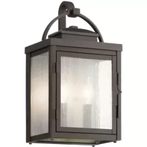 image of Elstead Kichler Carlson Outdoor Wall Lantern Rubbed Bronze, IP44