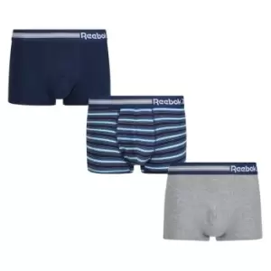 Image of Reebok 3 Pack Alf Trunks Mens - Blue