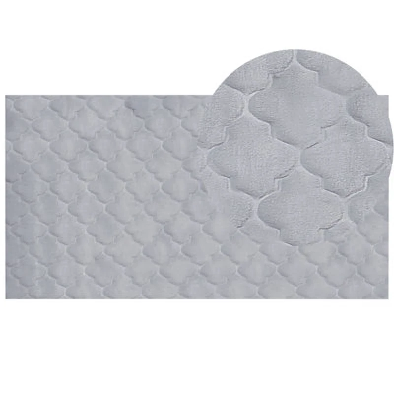 Image of Beliani Faux Fur Rug Gharo Grey 80 X 150 Cm