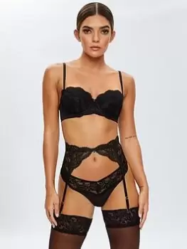 Image of Ann Summers Suspenders Sexy Lace Planet Suspender, Black, Size L, Women
