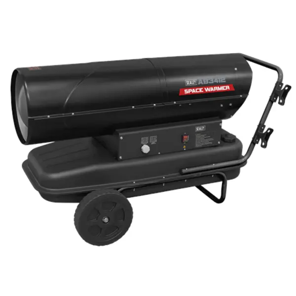 image of Sealey Space Warmer Kerosene/Diesel Heater 340,000Btu/hr with Wheels