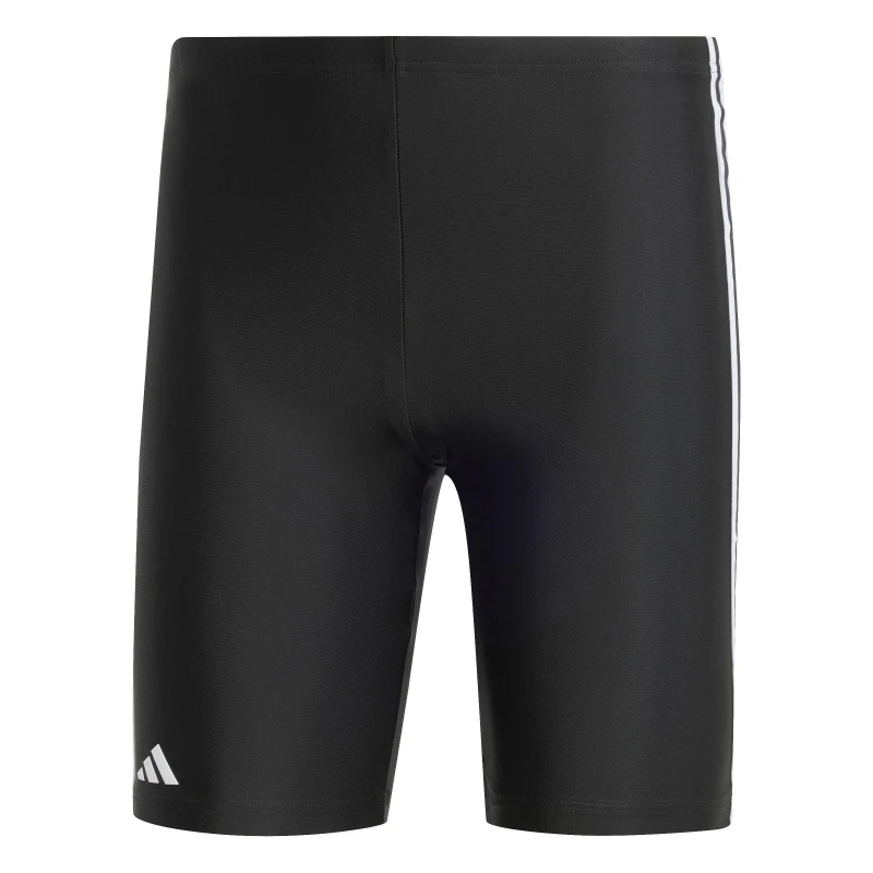 Image of adidas Primeblue 3-Stripes Swim Jammer Mens Black/White male 26