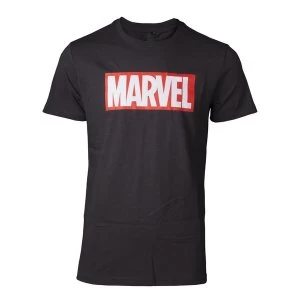 Image of Marvel Logo Mens Medium T-Shirt - Black