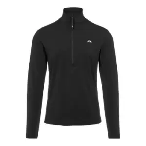 image of J Lindeberg Golf Luke Mid Layer Zip Top Mens - Black