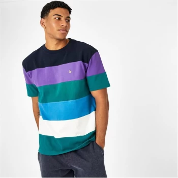 image of Jack Wills Lindeth Stripe T-Shirt - Navy