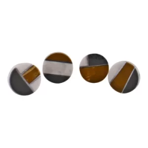 Image of Set of 4 Round Abstract Design Resin Doorknobs