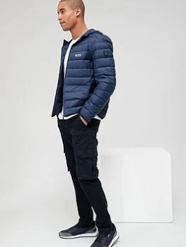 image of Hugo Boss Eugen Hooded Padded Jacket Navy Size 2XL Men