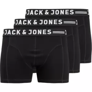 image of Jack and Jones 3 Pack Trunks Plus Size - Black