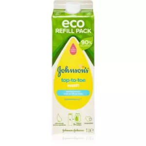 image of Johnsons Top-to-Toe Washing Gel for Hair & Body for Children from Birth Refill 1000 ml