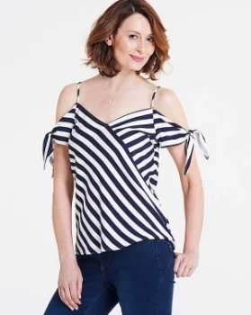 image of Oasis Stripe Tie Shoulder Cami