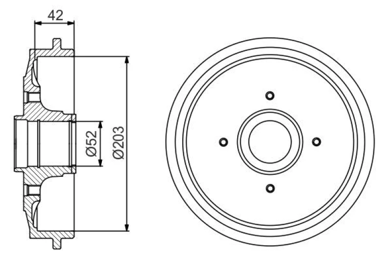 Image of RIDEX 123B0088 Brake Drum Rear Axle, 245mm, without wheel bearing Brake Drum (123)