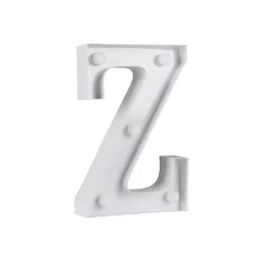 Image of White Metal Fairground Alphabet Letter Z