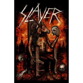 Image of Slayer - Devil on Throne Textile Poster