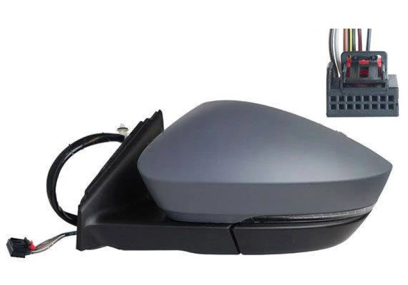 Image of ALKAR 9041771 Wing mirror Left, Electric, with Peripheral Lighting, primed Outside Mirror (50)