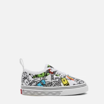 Image of Vans X Crayola Toddlers Authentic DIY Sketch Your Way Trainers - Chex/Cherries - UK 5 Toddler