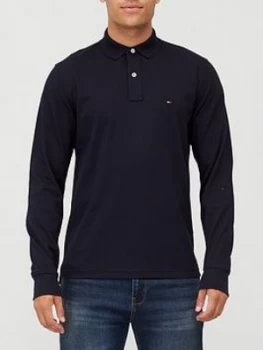 Tommy Hilfiger Tommy Regular Long Sleeve Polo Shirt - Navy, Size S, Men