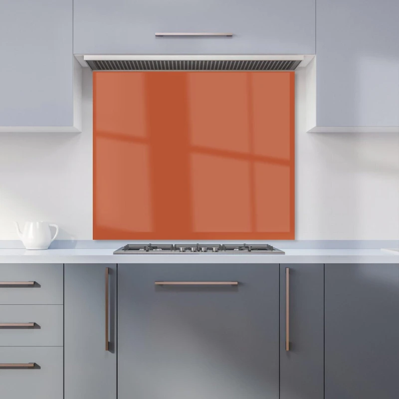 Image of Warren Reed - Designer Rusty Orange Kitchen Splashback Size: 700mm x 650mm Orange Unisex 700mm x 650mm