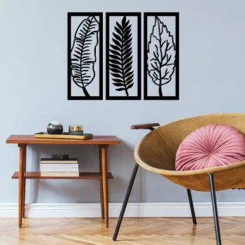 Image of Leaf - Black Decorative Metal Wall Accessory