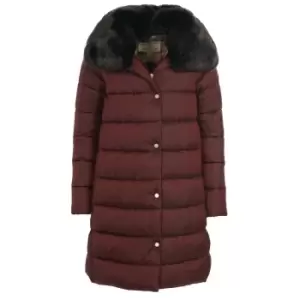 Image of Barbour Womens Portabello Quilted Jacket Dk Plum/Hessian Tartan 12