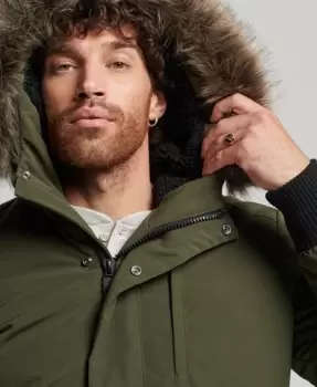 Image of Superdry Mens Everest Bomber Jacket Green / Surplus Goods Olive - Size: M