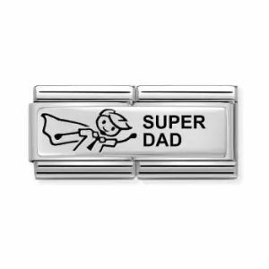 Image of Nomination Classic Silver Super Dad Double Charm