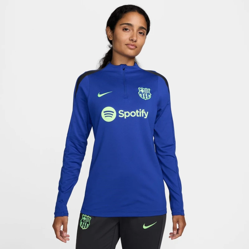 Image of Nike Barcelona Third Strike Drill Top 2024 2025 Womens - Blue Blue 8