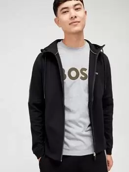 Image of BOSS Boss Saggy 2 Zip Thru Hoodie, Black, Size L, Men