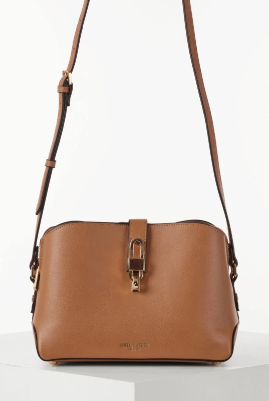 Image of Luella Grey Womens 'Margy' Zip Top Crossbody in Camel Camel Female One Size