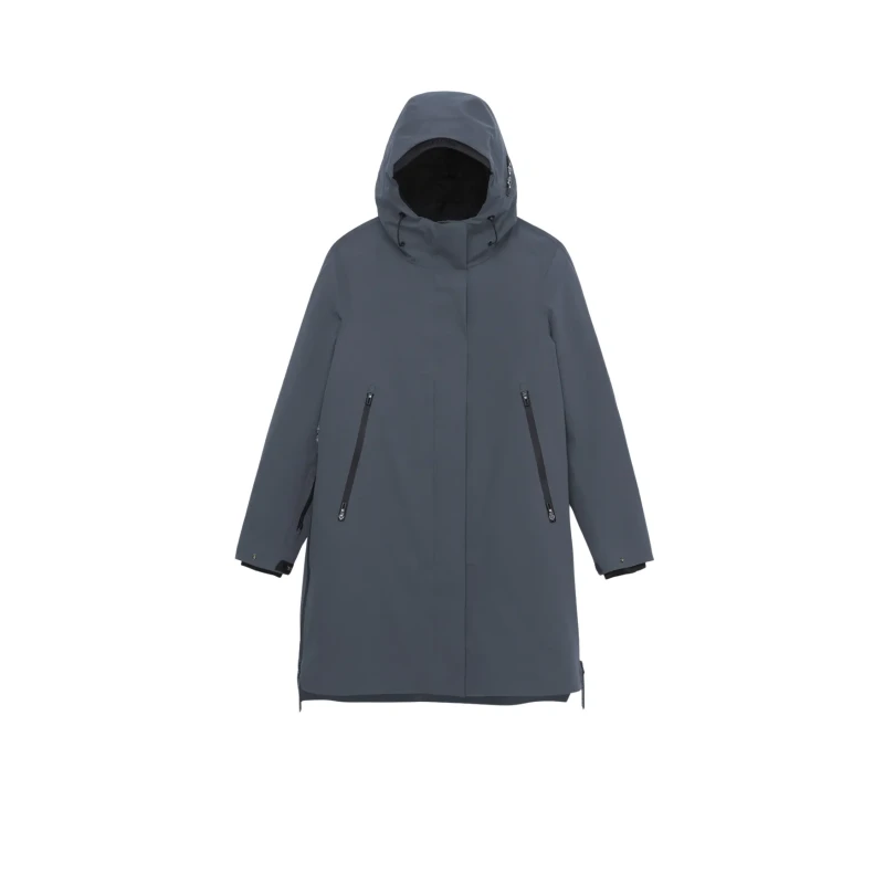 Image of Krakatau Womens hooded parka Krakatau Mercury Gris Female XL