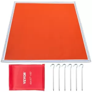 VEVOR Fire Blanket, 67" x 60" Fiberglass Welding Blanket, 3.3 lbs Fireproof Blanket, 1022 °F Fire Retardant Blanket, Rust Iron Red Emergency Fire Blan