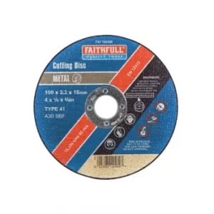 Image of Metal Cut Off Disc 100 X 3.2 X 16MM