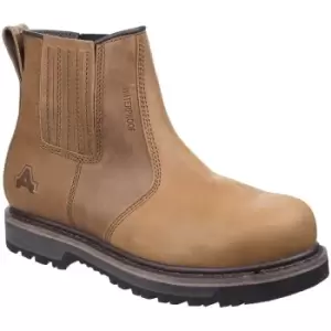 image of Amblers Safety Mens Worton Leather Safety Boot (10 UK) (Tan) - Tan