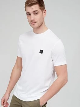 Image of BOSS Tiburt 278 Badge Logo T-Shirt - White Size XL Men