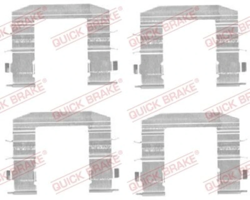 Image of QUICK BRAKE Brake pad fitting kit QUICK BRAKE 109-1708