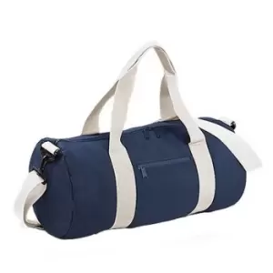 Bagbase Plain Varsity Barrel / Duffle Bag (20 Litres) (One Size) (French Navy/Off White)