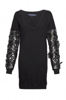 image of French Connection Manzoni Sparkle Knit Jumper Dress Black