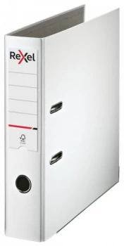 Image of Rexel Lever Arch File ECO A4 PP 75mm White Box 20