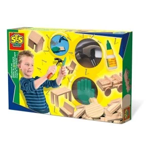 image of SES Creative - Childrens Woodwork Set 5 Years+ (Multi-colour)