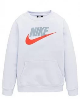 Image of Nike Boys Nsw Club + Hbr Crew, Grey, Size S