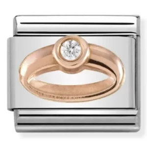 image of Nomination CLASSIC Rose Gold Symbols Ring Charm 430305/04