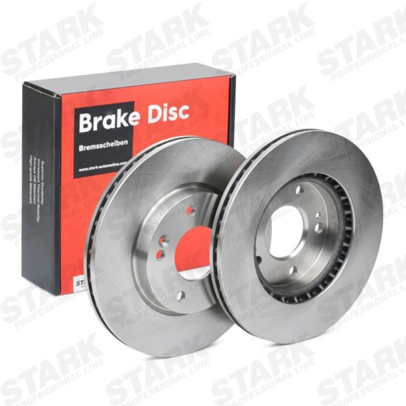 Image of STARK SKBD-0022915 Brake disc Front Axle, Vented, Cast Iron, Uncoated, Untreated, without bolts/screws Cast Iron Brake Disc (82)