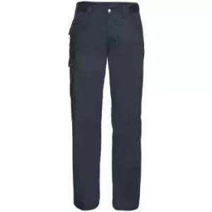 Image of Russell Workwear Mens Polycotton Twill Trouser / Pants (Regular) (36W x Regular) (French Navy) - French Navy
